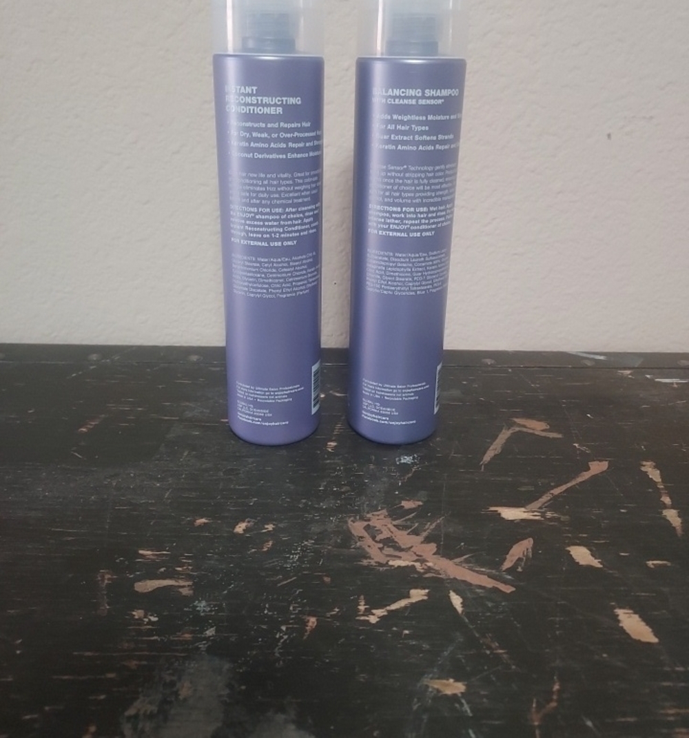NEW Enjoy Haircare Duo: Balancing Shampoo & Reconstructing Conditioner 10.1oz - Picture 4 of 7